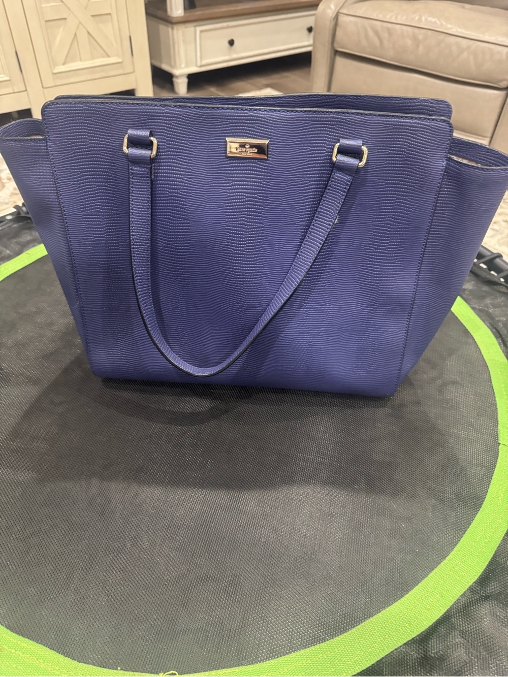 Kate Spade Purple Leather Tote Bag